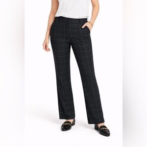 Loft Marisa Trouser Black‎ Checkered Dress Pants